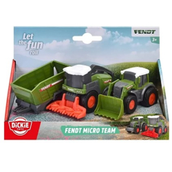 Dickie Fendt Micro Team, 3-sort. Traktor Anhänger...