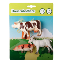 Toy Fun Tierfiguren Zubehörfiguren 3er-Set Farmtiere