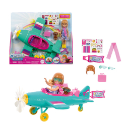 Mattel Barbie Puppe New Chelsea Can Be Plane mit Flieger HTK38