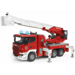 Bruder Scania Feuerwehr mit Leiter  Wasserpumpe und L/S...