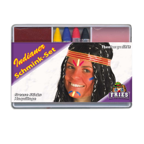 Fasching Schminkset Schminke Make-up Indianer 30529