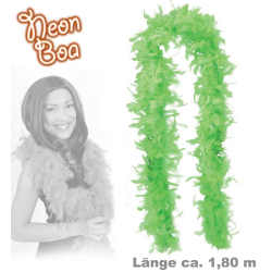 Fasching Federboa Boa neon grün  ca. 1,80 m lang