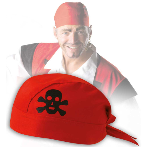 Fasching Piraten Kopftuch Bandana  rot