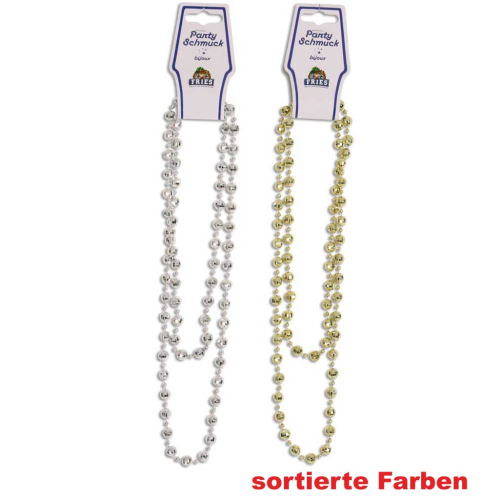 Fasching Facettenketten Perlenkette Kette gold oder silber