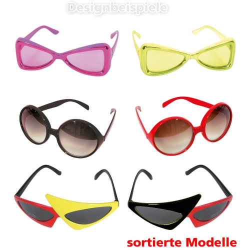 Fasching Karneval Party Brille Sonnenbrille sortiert Modelle 1 Stück