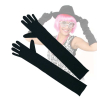 Fasching Karneval  lange Handschuhe schwarz ca. 60 cm lang Lady
