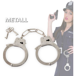 Fasching Metall Handschellen Polizei Sheriff Sträfling