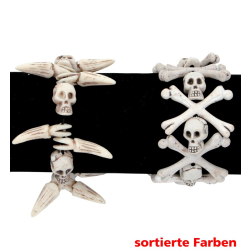 Fasching Totenkopf Armband Pirat sortierte Motive