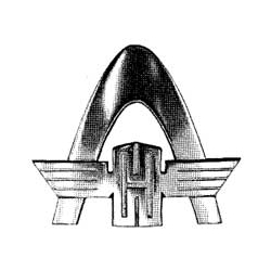 HANOMAG Emblem Rheinstahlbogen klein Aluguß