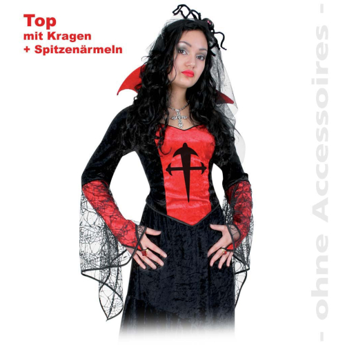 Fasching Halloween Kostüm Top Davine Vampir Piratin Gr. 44