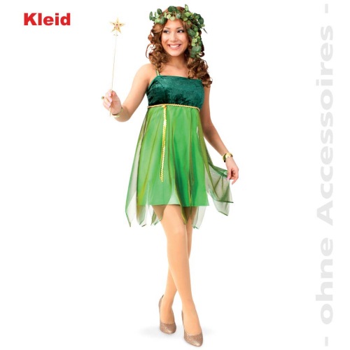 Fasching Karneval Kostüm Lauriel Kleid Elfe Fee Gr. 34