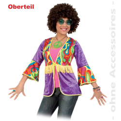 Fasching Karneval Kostüm Hippie Lillia Oberteil Gr. 42