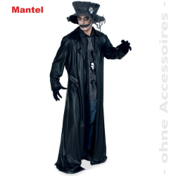 Fasching Halloween Mantel Black Coat Dracula Vampir...
