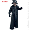 Fasching Halloween Mantel Black Coat Dracula Vampir Größe XXL