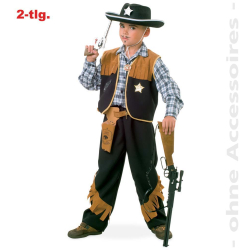 Fasching Sheriff Cowboy Kostüm 2-tlg. Gr. 104