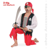 Fasching Pirat mit Kopftuch Gr. 140 Piraten Kostüm
