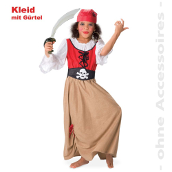 Fasching Piratenmädchen Piratin Kleid mit...