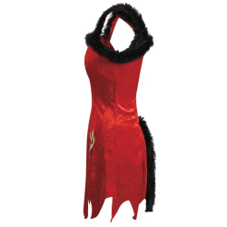 Fasching Teufelin Kleid mit Arm- und Beinstulpen Gr. 38