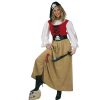 Fasching Piratin Kleid mit Gürtel Piratenbraut Gr. 46