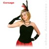 Fasching Halloween Corsage schwarz Gr. 40 Karneval Kostüm